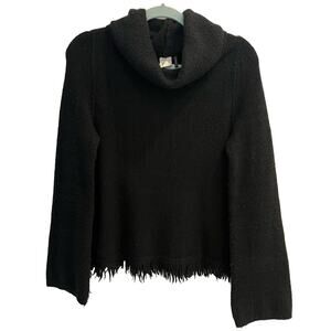 Anthropologie Akemi + Kin Black Cowl Neck Sweater Size XS Extra Small Runs Big